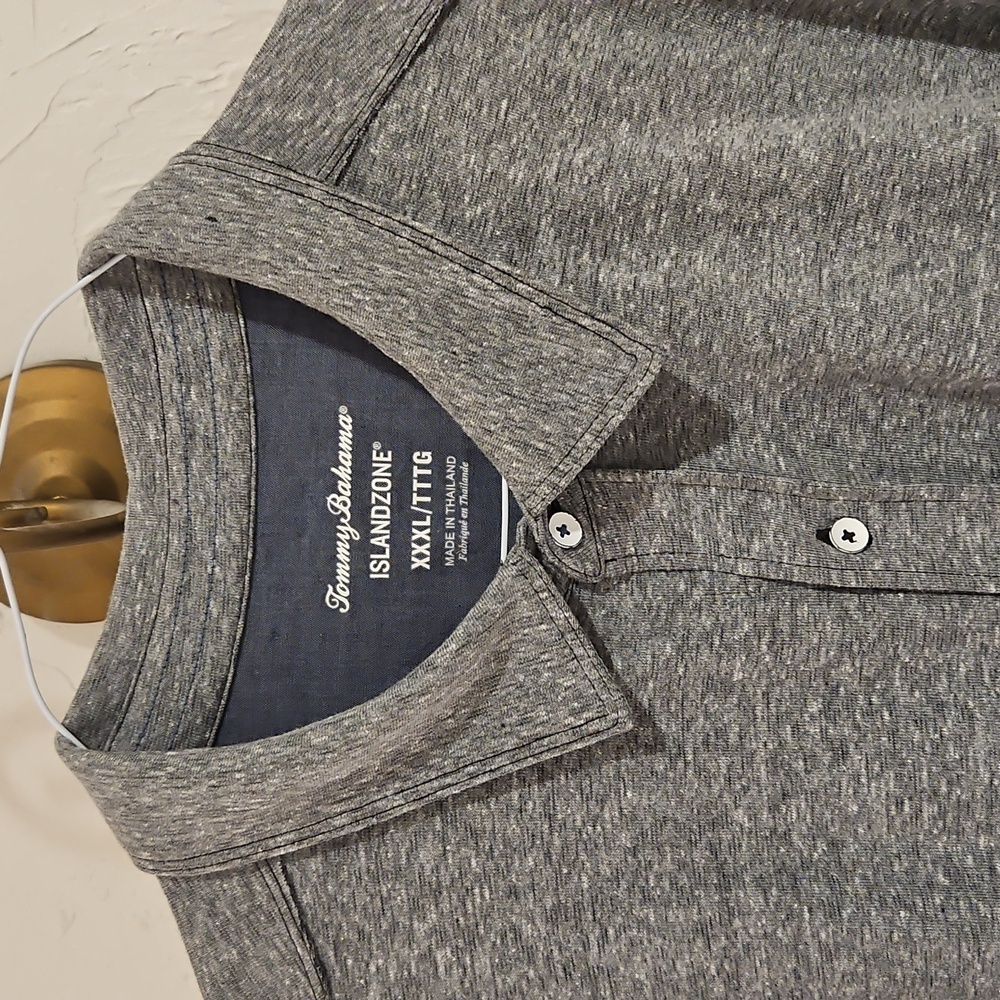 Tommy Bahama ISLANDZONE Men 3XL Gray long sleeve with left pocket
